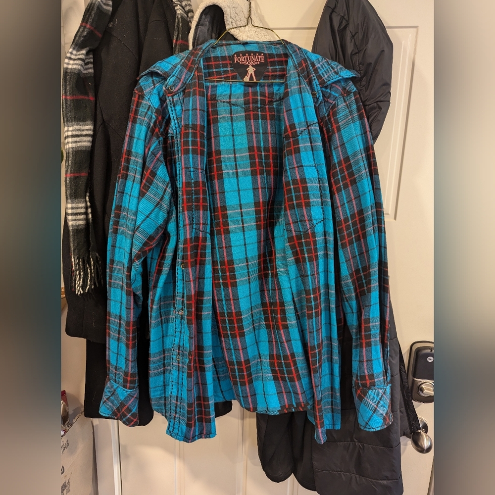 John Fogerty Fortunate Son Official Flannel Shirt (size XL) (circa 2012-2015)